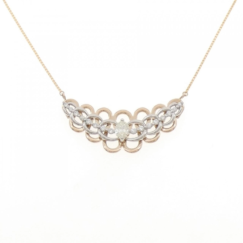 K18PG/PT900 Dây chuyền kim cương 0.320CT - Hàng hiệu Chính hãng 858706