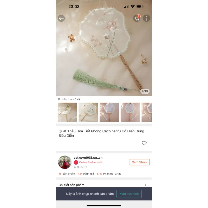 Bờm tóc cô dâu + quạt cổ trang phụ kiên cô dâu 753105