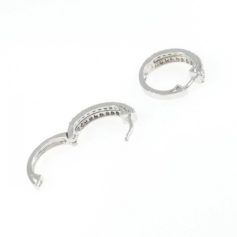 K18WG Bông tai kim cương hình vòng 0.50CT - Hàng hiệu Chính hãng 858896