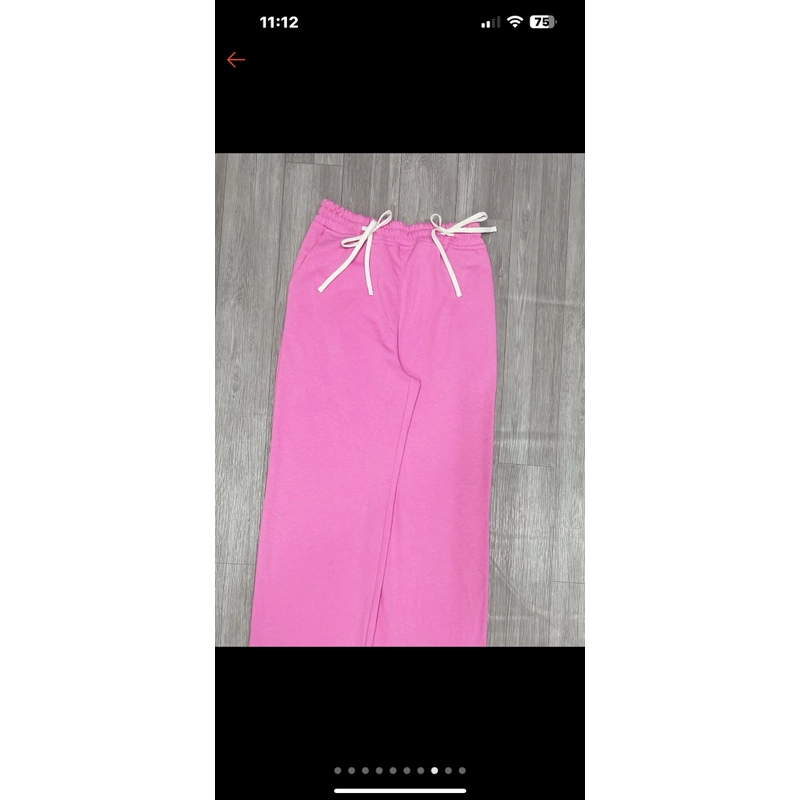 Quần Nỉ cotton chất mềm mại ông suông rộng lưng thun 457992