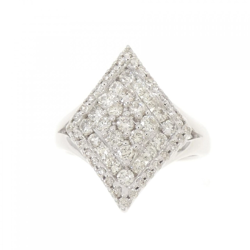 Nhẫn kim cương Pavé K18WG 0.75CT 673335