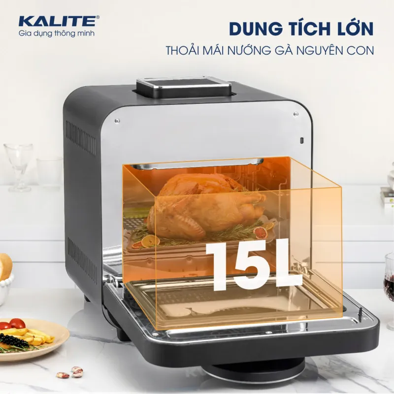 Nồi chiên hơi nước KALITE STEAM STAR | Dung tích 15L – Chiên hấp nướng dễ dàng 600462
