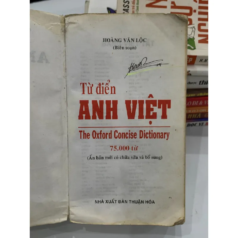Từ điển Anh–Việt (Oxford ~75.000 từ) – NXB Thanh Niên 558929