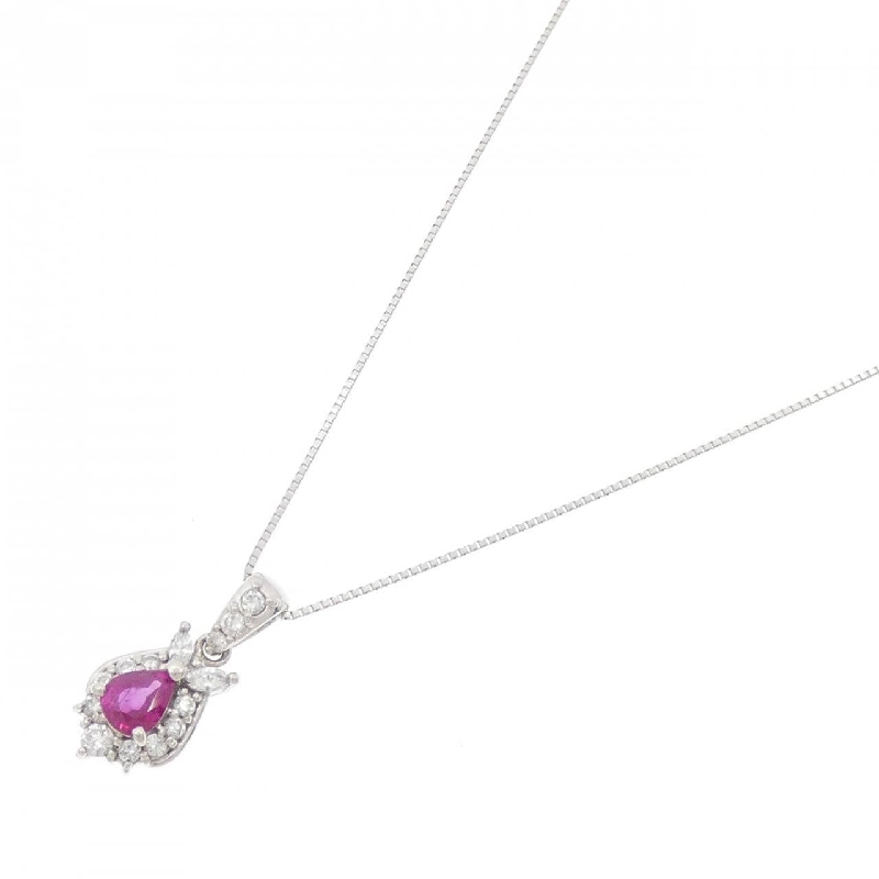 Dây chuyền ruby PT900/PT850 0.58CT - Hàng hiệu Authentic 858669