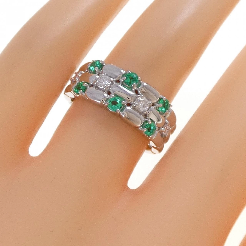 Nhẫn Emerald PT900 0.30CT - Hàng hiệu Chính hãng 848039
