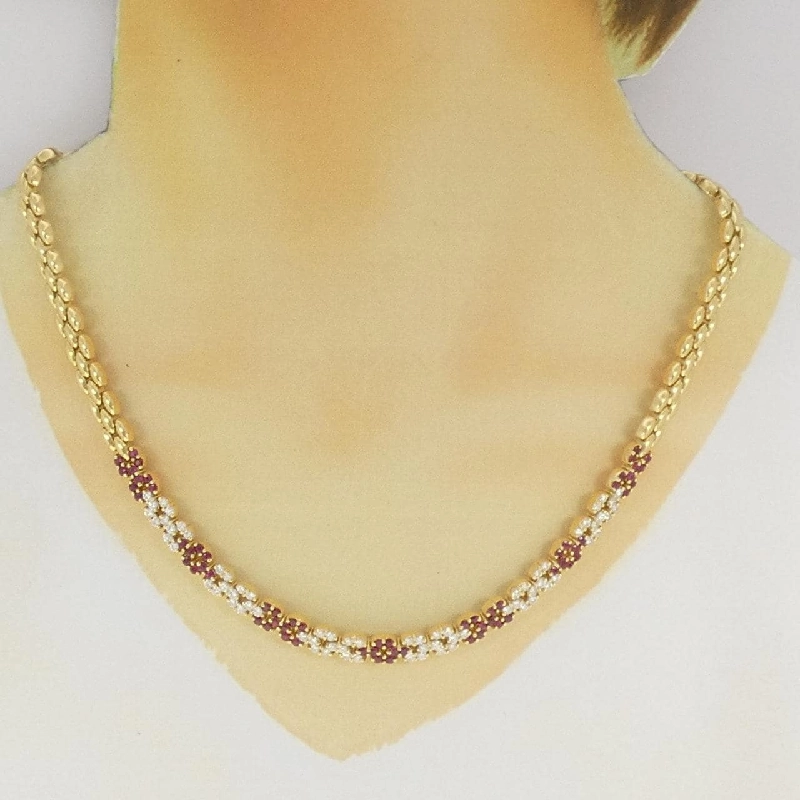 Dây chuyền ruby 750YG 3.12CT - Hàng hiệu Authentic 860538