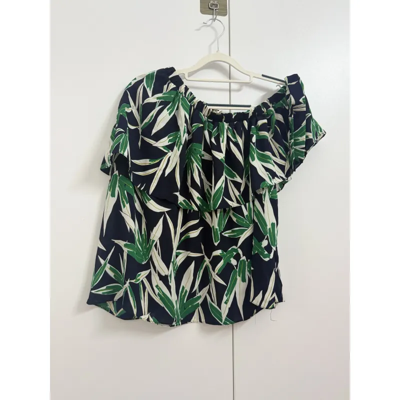 Áo voan trễ vai thời trang sz M màu xanh eva de eva đã qua sử dụng  929902