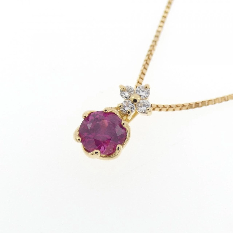 K18YG Dây chuyền Ruby 0.30CT - Hàng hiệu Chính hãng 859034