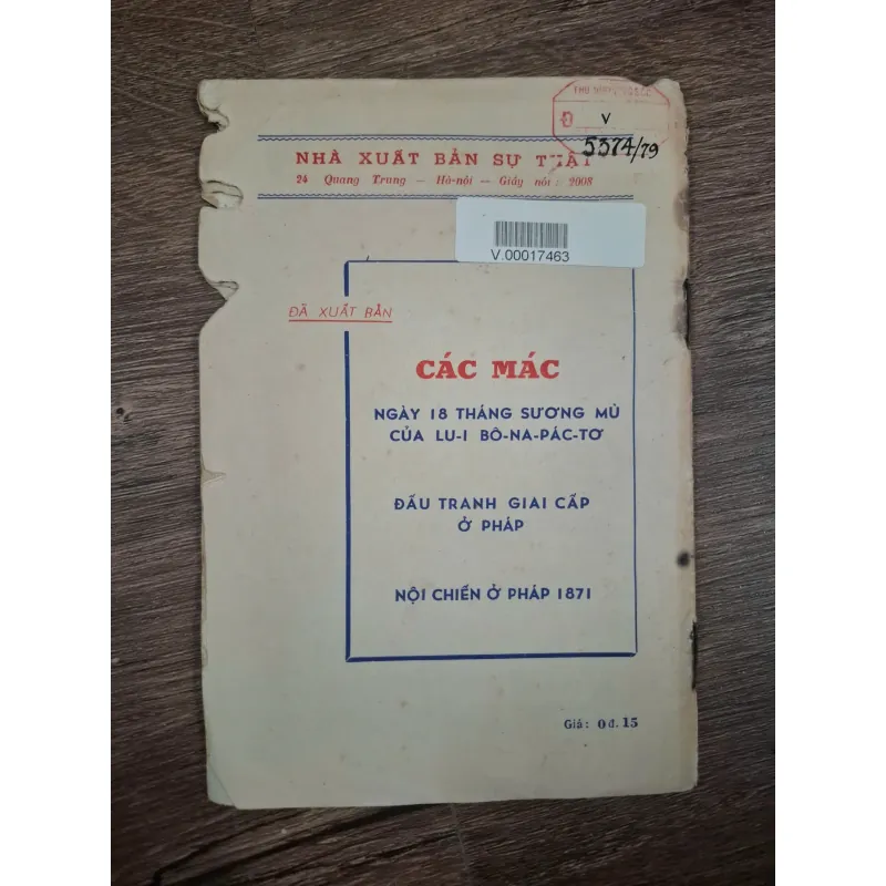 Các Mác - Ngày 18 tháng Sương Mù của Lu-I Bô-na-pác-tơ...... 727821