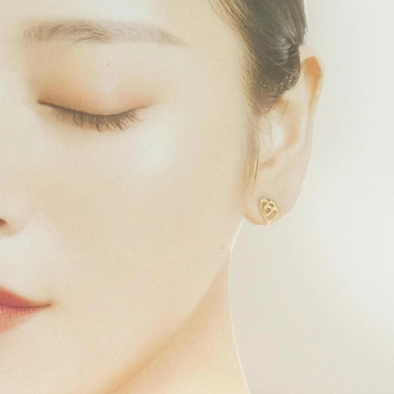 K18YG Bông tai hình trái tim - Hàng hiệu Chính hãng 869200