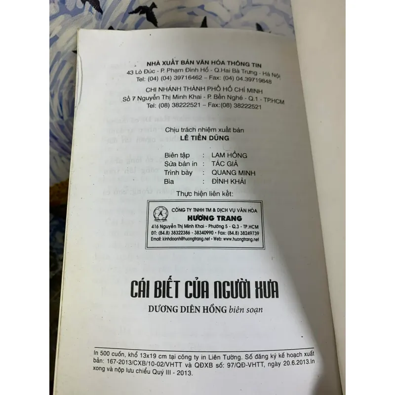 Cái Biết Của Người Xưa - Dương Diên Hồng 926402