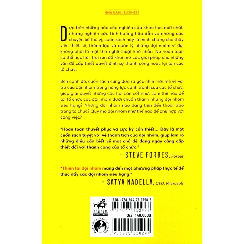 Thiên Tài Đội Nhóm - Giải Mã Mô Hình Thành Công Của Các Nhóm Làm Việc Đỉnh Cao - Rich Karlgaard, Michael S. Malone 143823