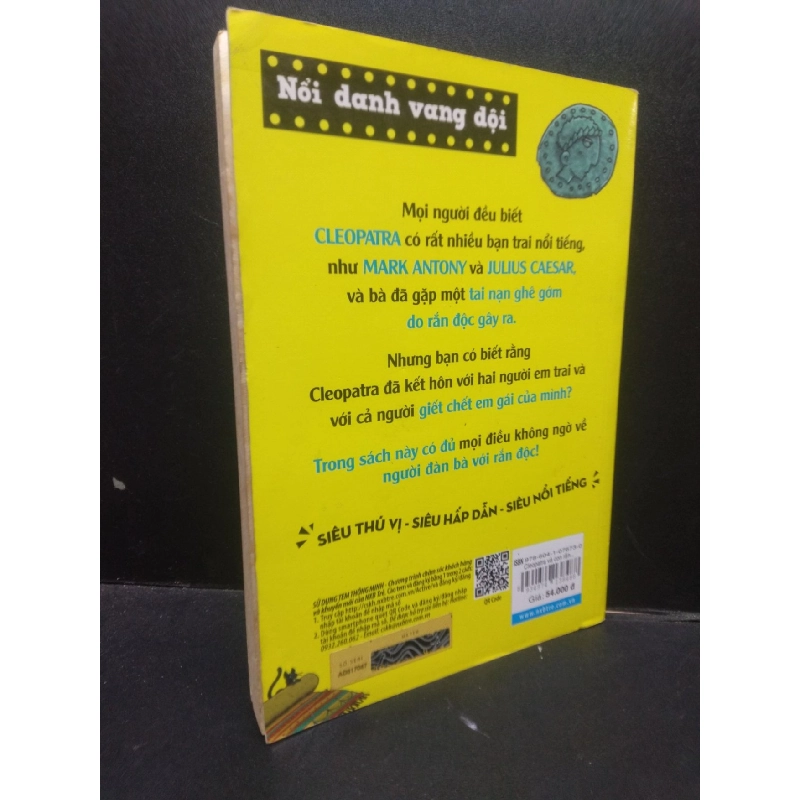 Cleopatra và con rắn mào dữ tợn Margaret Simpson 2016 mới 70% ố vàng HCM1604 truyện thiếu nhi 913910