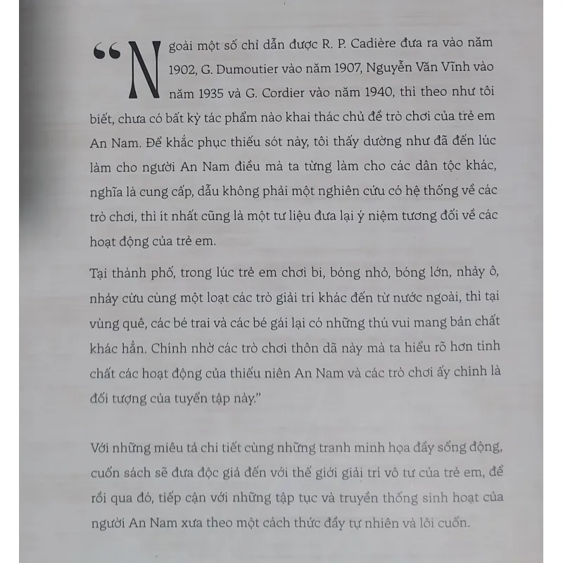 Thiếu nhi/ TRÒ CHƠI CỦA TRẺ EM Ở BẮC KỲ/ Ngô Quý Sơn 1023202