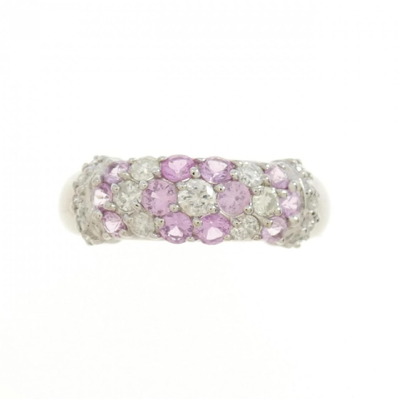 Nhẫn Sapphire Hoa K18WG 0.50CT 672191