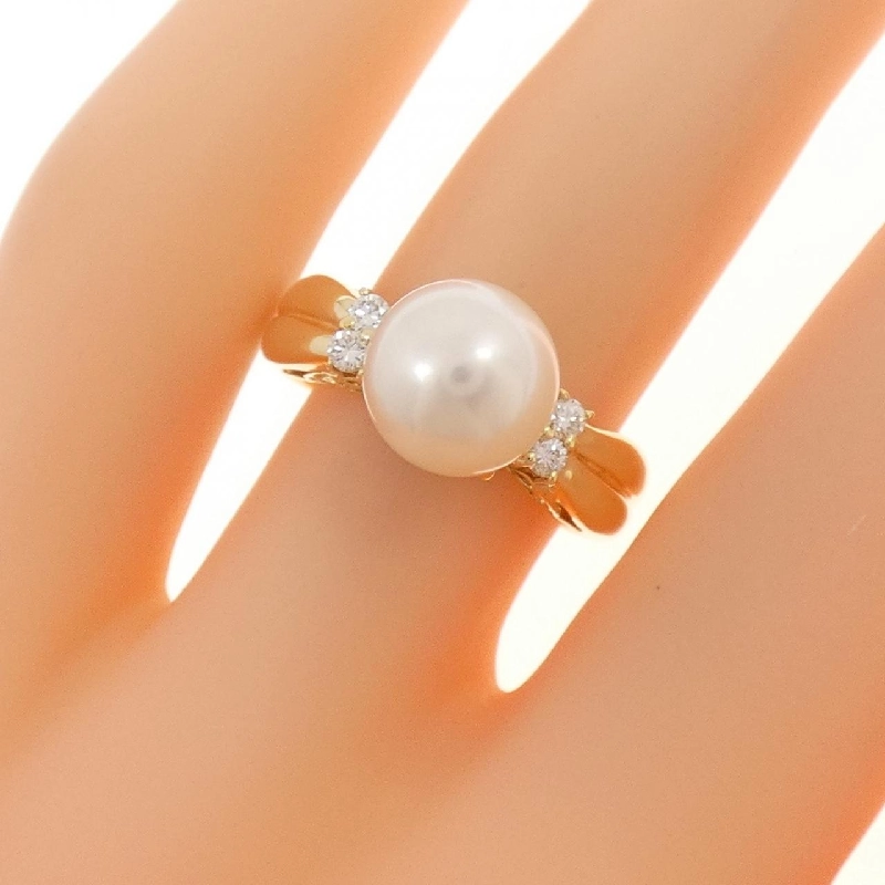 Nhẫn ngọc trai Akoya K18YG 8.2mm - Hàng hiệu Authentic 850045