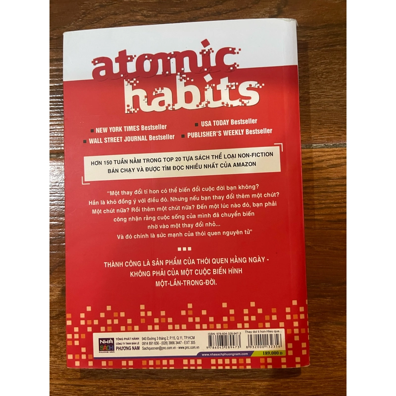 Atomic Habits - Thay Đổi Tí Hon Hiệu Quả Bất Ngờ - James Clear (k1) 516512