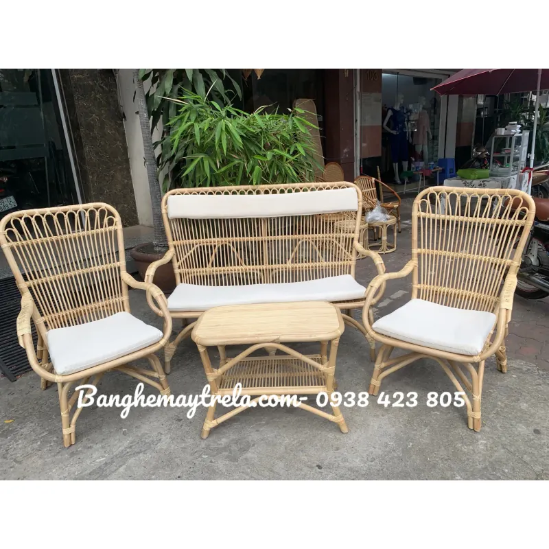 Bàn ghế mây tre đan 712100