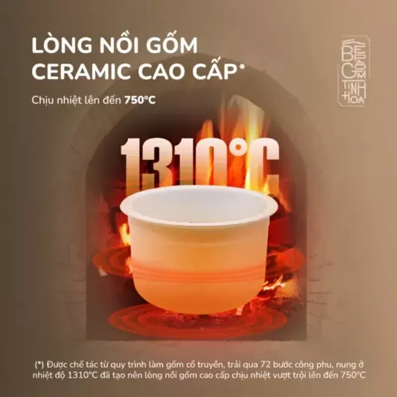 Nồi Cơm Điện Lòng Gốm Tự Nhiên UNIE URC815 574501