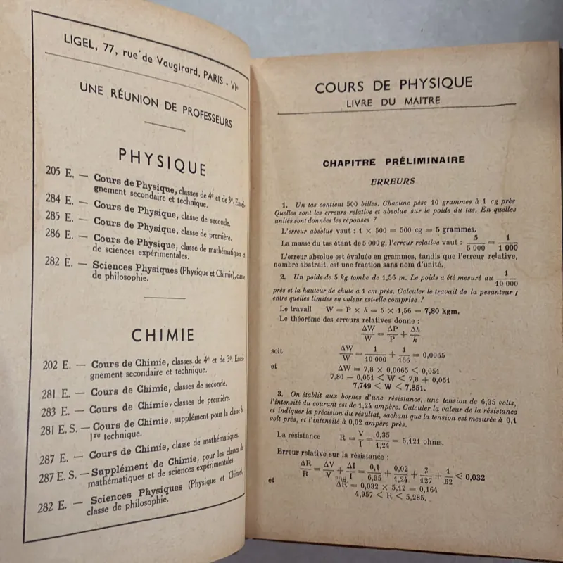 Cours de Physique (<1960s) 801002