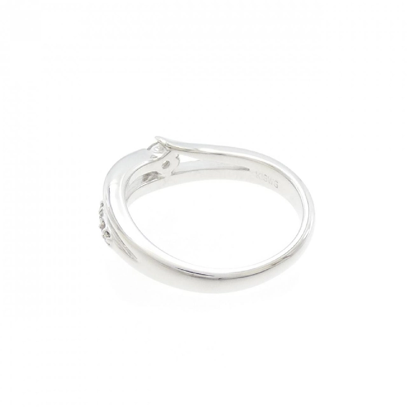 Nhẫn pinky kim cương K18WG 0.16CT 672801