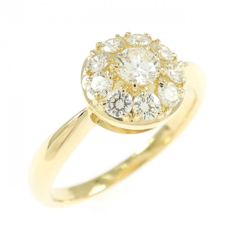 Nhẫn kim cương hoa K18YG 0.50CT 668599