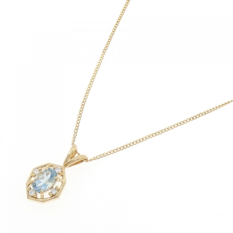 K18YG Aquamarine Necklace - Hàng hiệu Authentic 862098