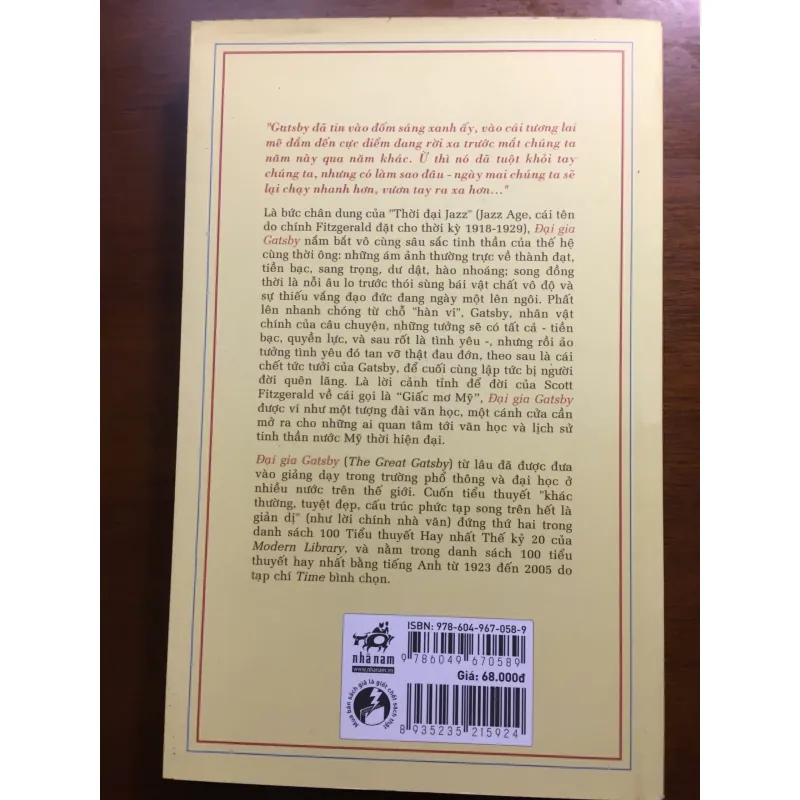 [KINH ĐIỂN] Đại gia Gatsby - F.Scott Fitzgerald 577639