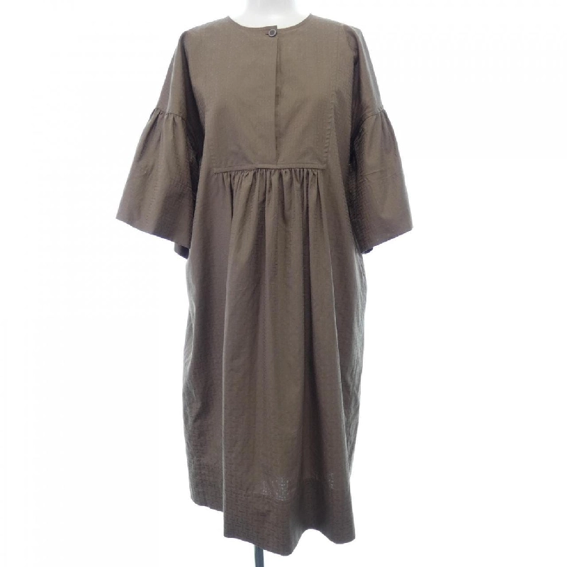 Đầm ngắn Bohemian HERMES bằng vải gạc 5E0570DB 647821