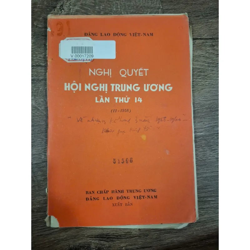 NGHỊ QUYẾT HỘI NGHỊ TRUNG ƯƠNG LẦN THỨ 14 (11-1958) 728055