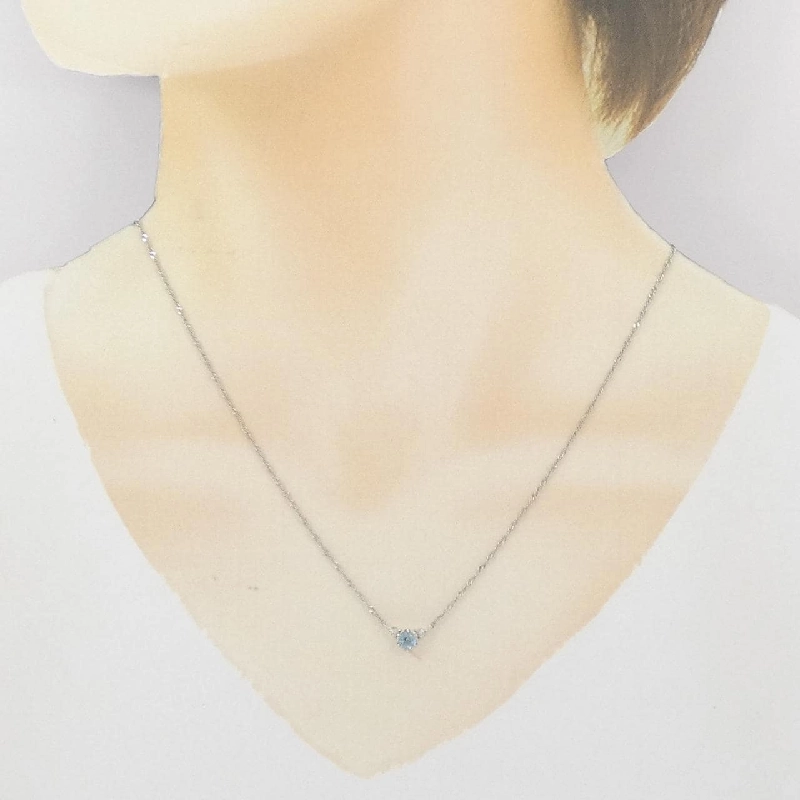 PT900/PT850 Aquamarine Necklace - Hàng hiệu Authentic 858616