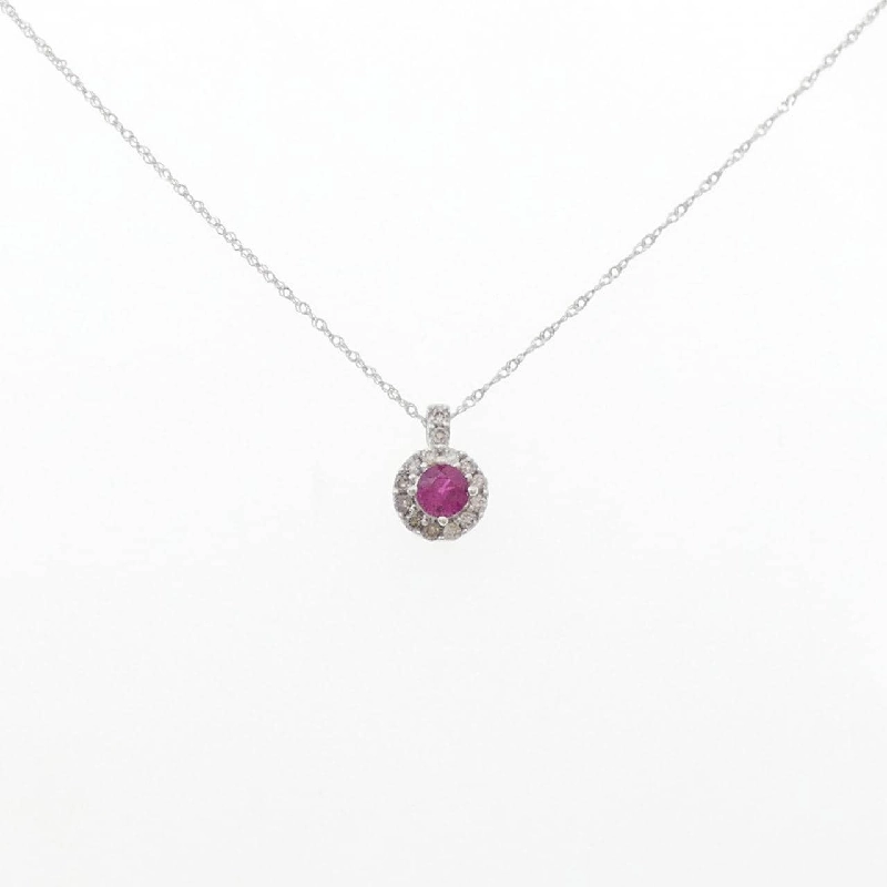 K18WG Dây chuyền Ruby 0.26CT - Hàng hiệu Chính hãng 861078