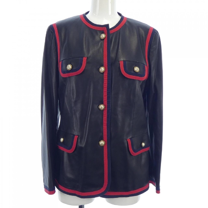 【Mã giảm giá】Gucci GUCCI Áo khoác da 643956