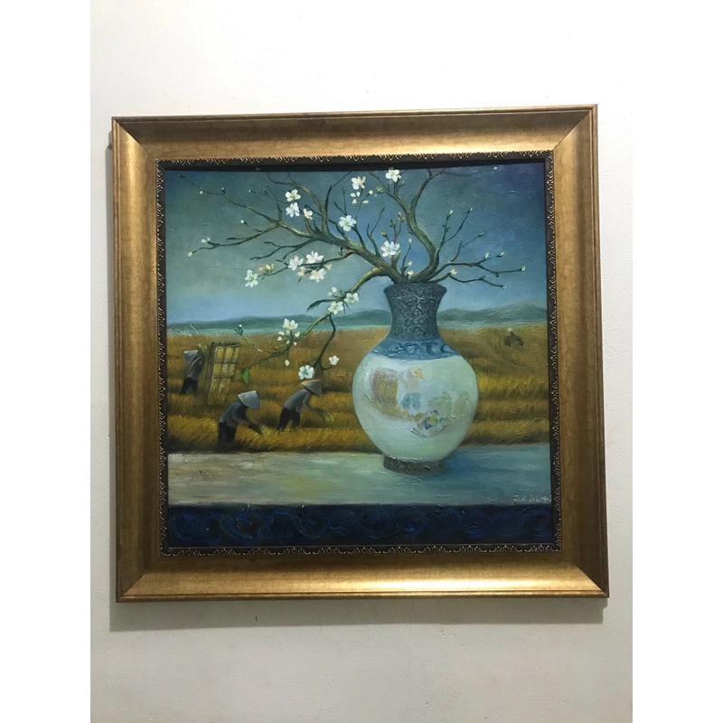 Tranh sơn dầu (60cm x 60cm) kèm khung 528072