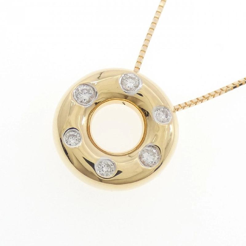 K18YG Dây chuyền kim cương 0.20CT - Hàng hiệu Authentic 858515