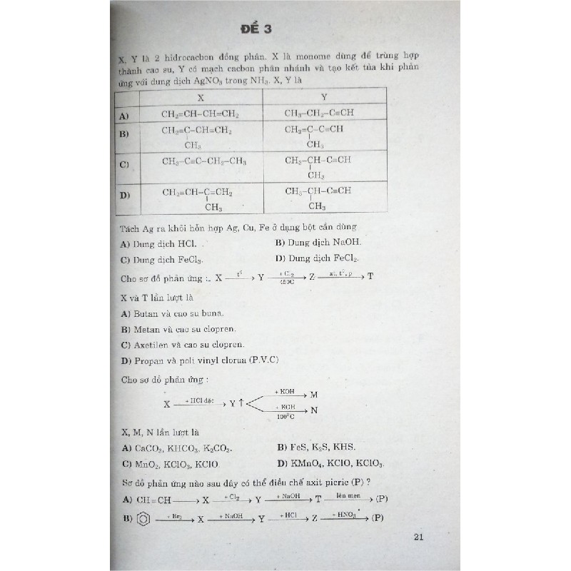 Bộ Đề Trắc Nghiệm Khách Quan Hóa Học Lớp 12 Xưa 8052