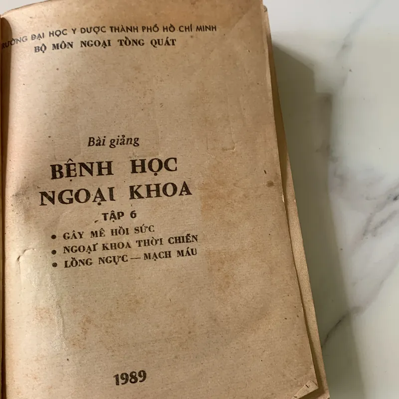 Bài giảng bệnh học ngoại khoa, tập 6, lưu hành nội bộ 711242