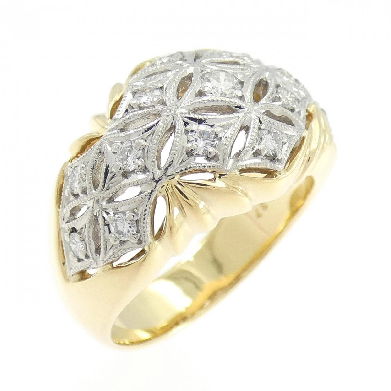 Nhẫn kim cương K18YG/PT900 0.37CT - Hàng hiệu Authentic 854269