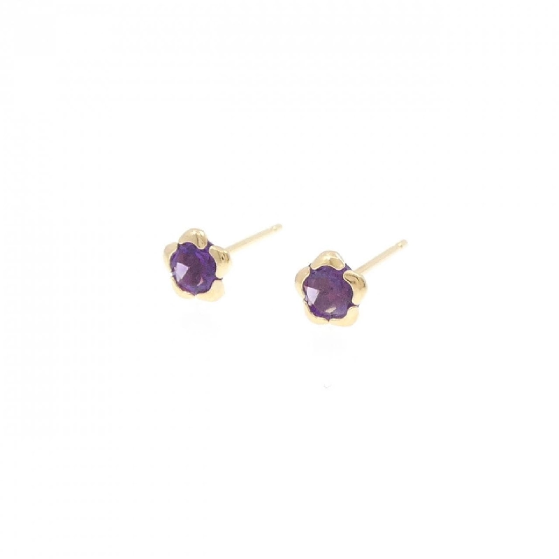 K18YG Amethyst Earrings - Hàng hiệu Authentic 869985