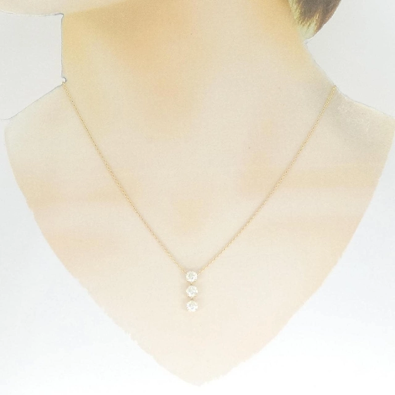 K18YG Dây chuyền kim cương 0.317CT 0.312CT 0.324CT VLY SI1 VG-GOOD - Hàng hiệu Chính hãng 873712