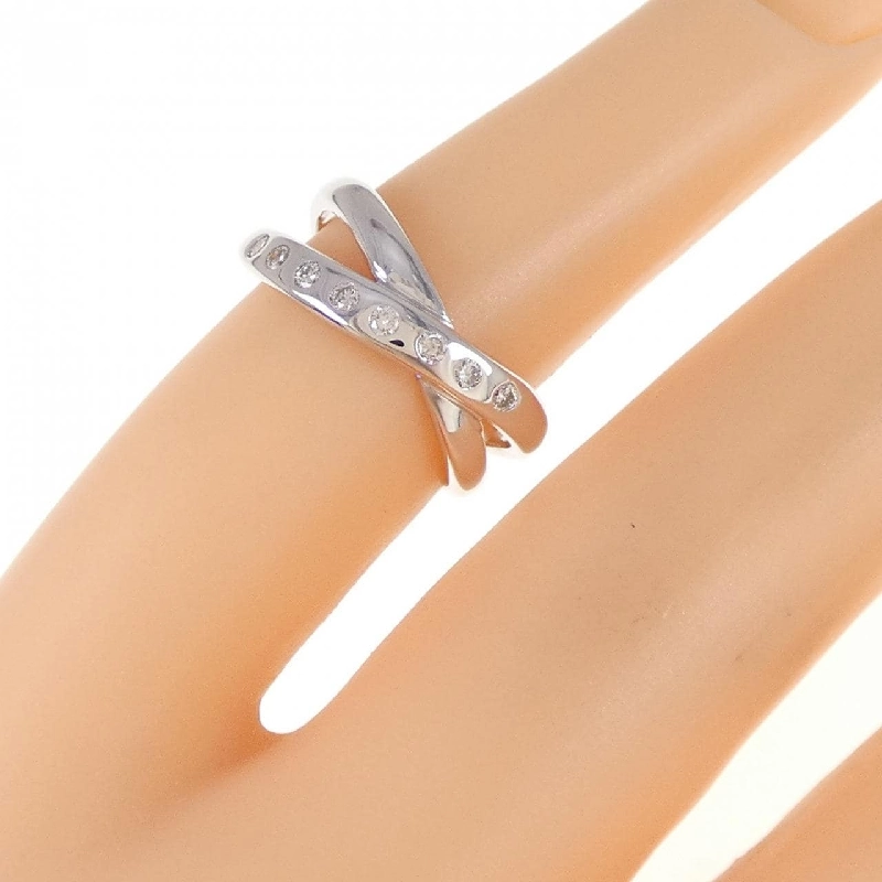 Nhẫn nhẫn hồng kim cương K18WG 0.10CT 672861