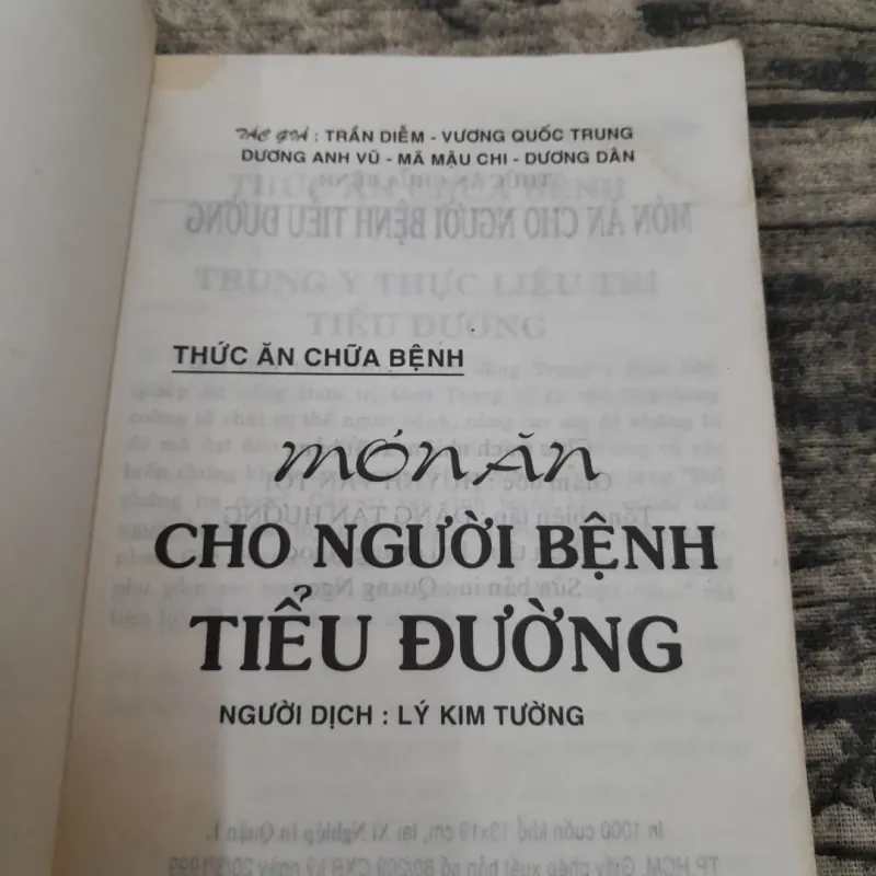Thức ăn chữa bệnh- cho người Tiểu Đường theo Trung Y. Nhóm tác giả Trần Diễm... 755692