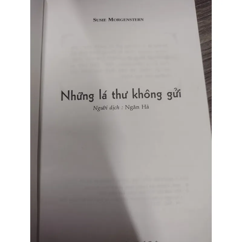 Sách: Những lá thư không gửi  - Susie Morgensteen 576597