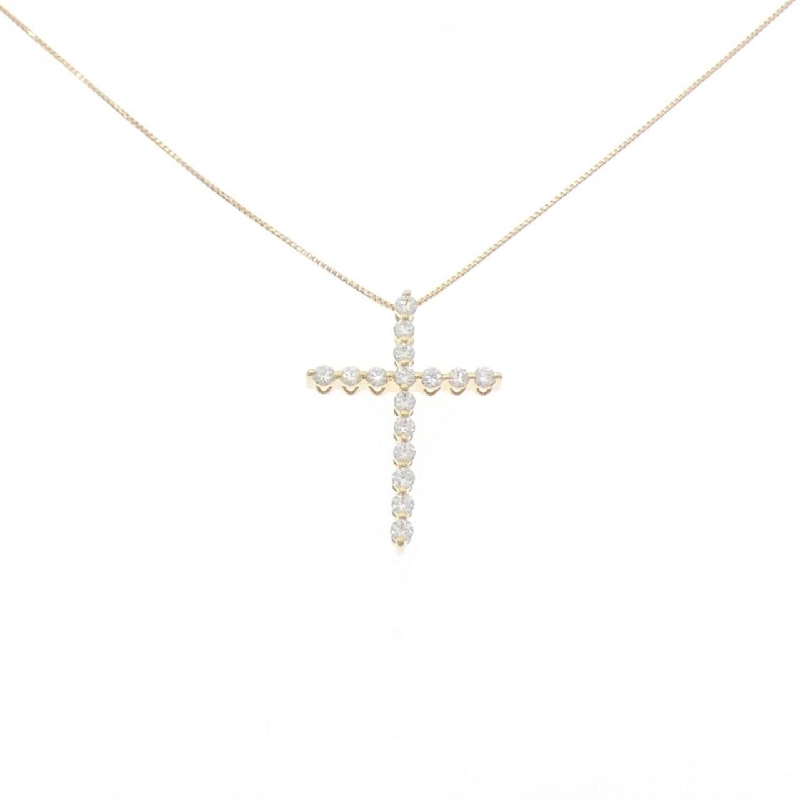 K18YG Dây chuyền kim cương hình chữ thập 0.50CT - Hàng hiệu Chính hãng 856806