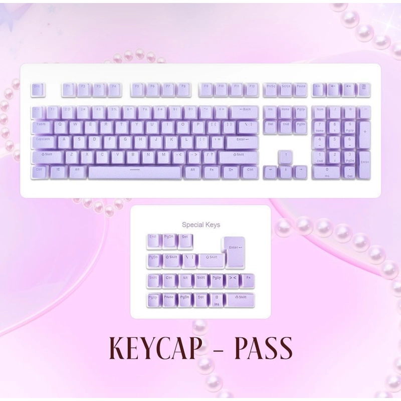 KEYCAP BPT PUDDING XUYÊN LED (màu tím) 383038