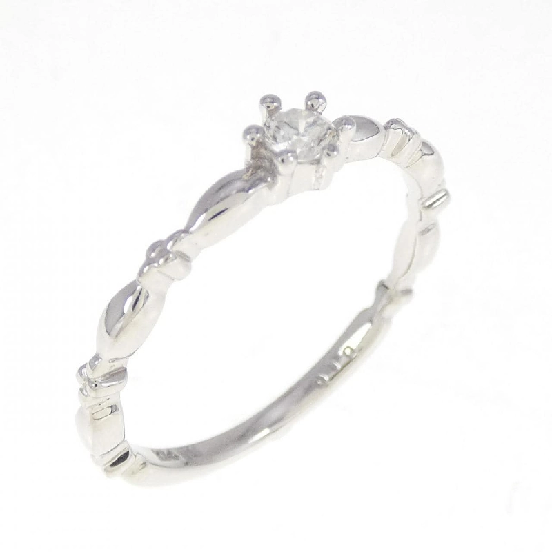 Nhẫn kim cương K14WG 0.10CT 672813