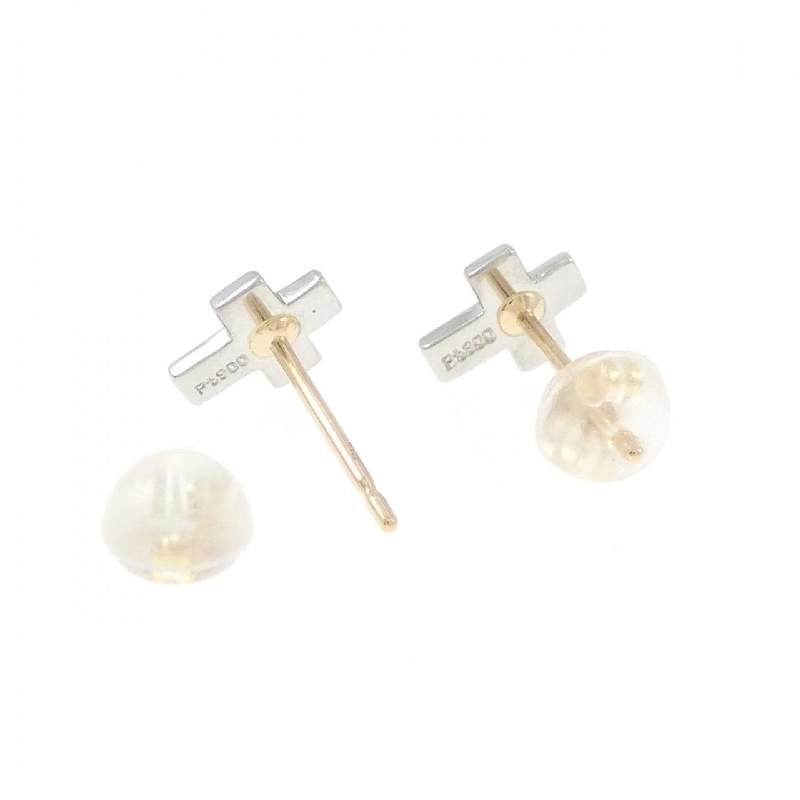 PT900/K18YG Bông tai kim cương chéo - Hàng hiệu Authentic 875082