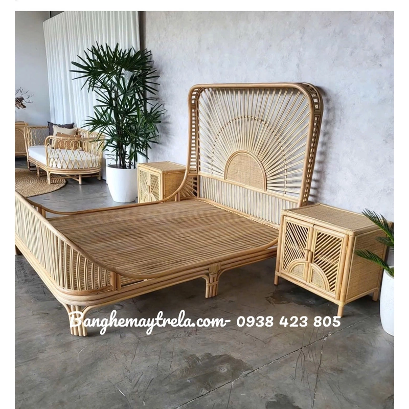 Giường ngủ mây tự nhiên 505976