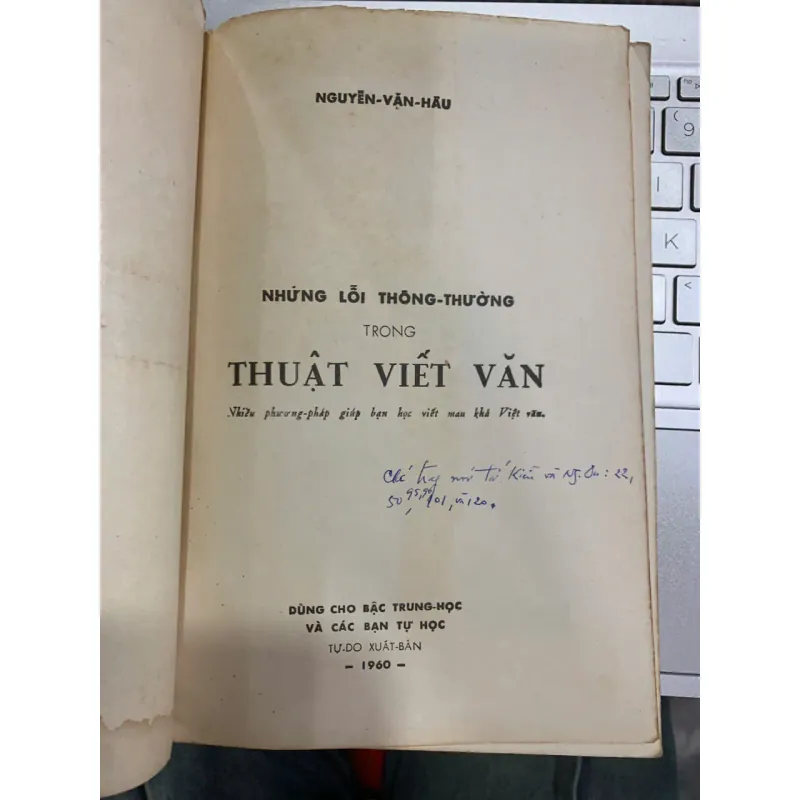 NHỮNG LỖI THÔNG THƯỜNG TRONG THUẬT VIẾT VĂN - NGUYỄN VĂN HẦU 561652
