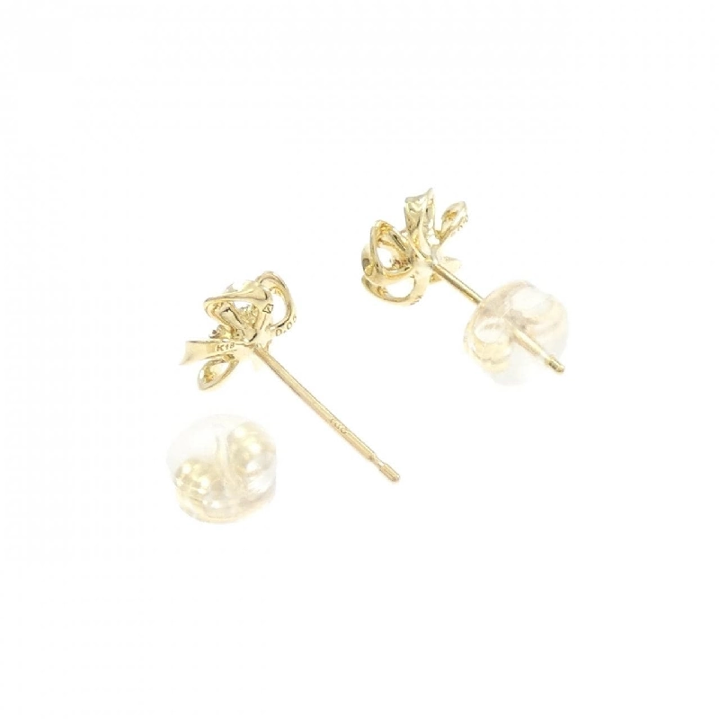 Bông tai kim cương hoa K18YG 0.10CT - Hàng hiệu chính hãng 871815